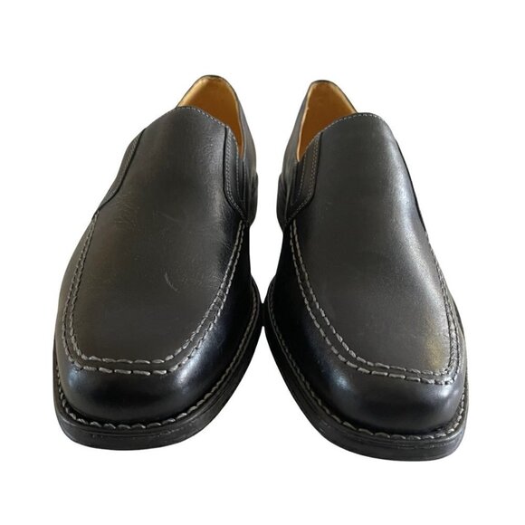 Sandro Moscoloni Mens EUC Black Leather Marc Venetian Dress Loafers Shoes Size 9 main image 5
